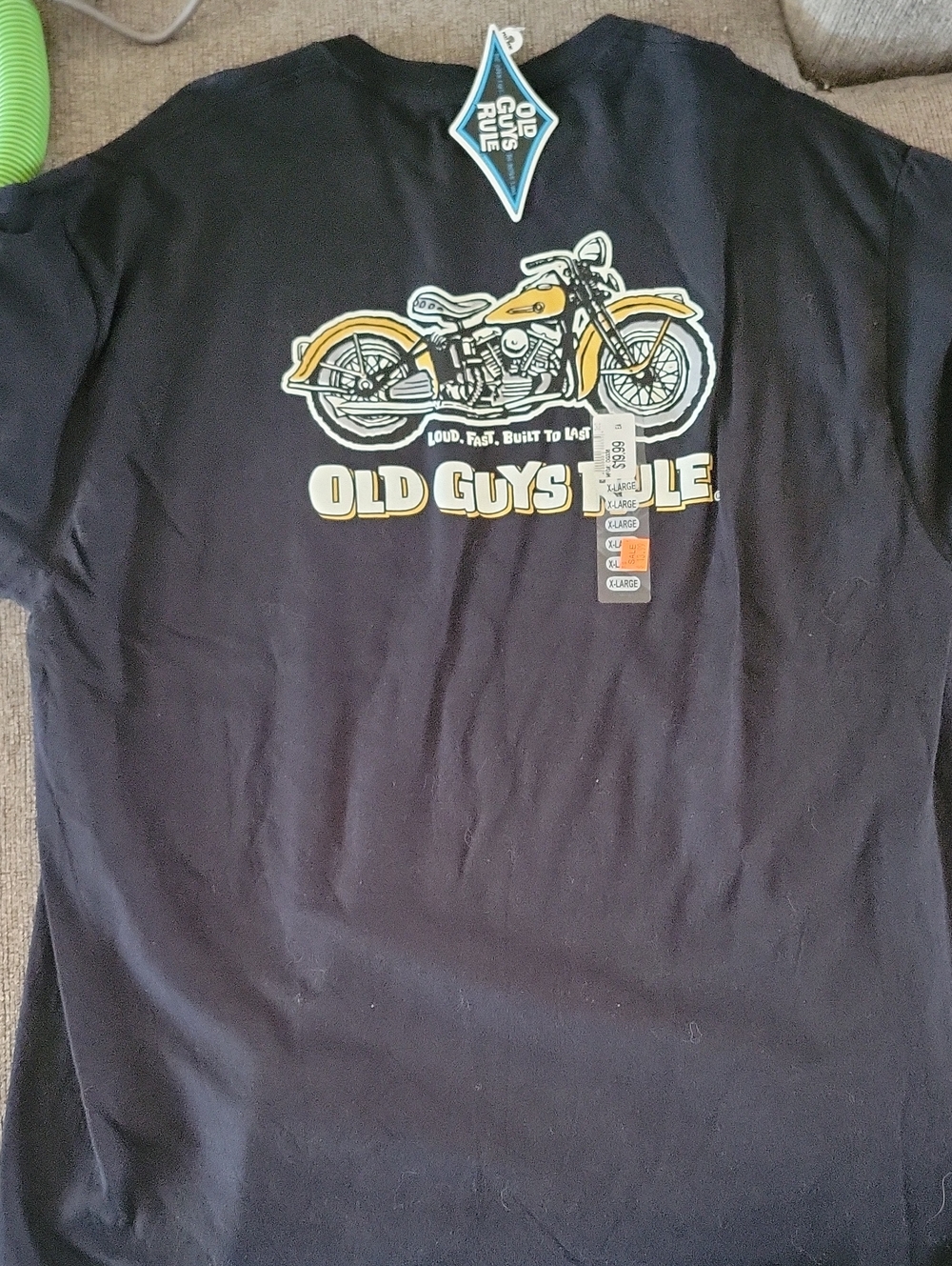 Men's Black Motorcycle Graphic T-Shirt